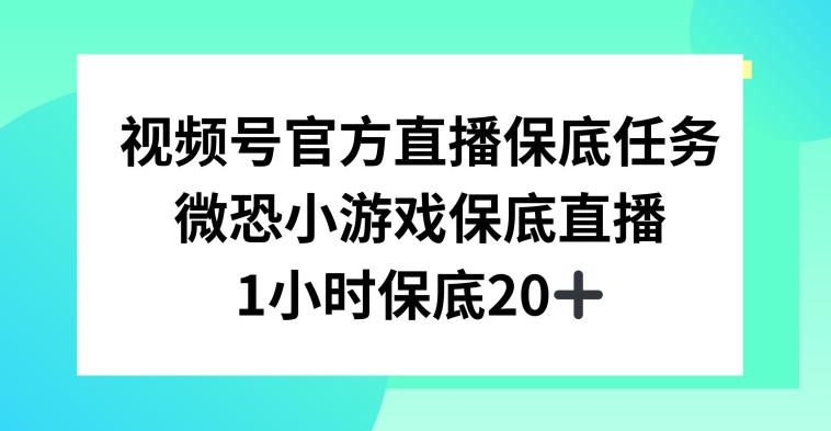 视频号直播任务，微恐小游戏，1小时20+【揭秘】-文强博客