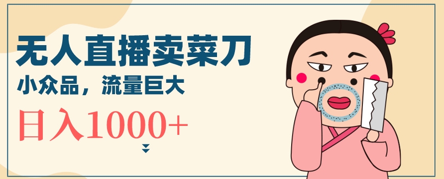 无人冷门品直播新玩法，通过卖菜刀日入1000+【揭秘】-文强博客
