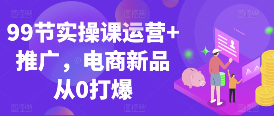 99节实操课运营+推广，电商新品从0打爆-文强博客