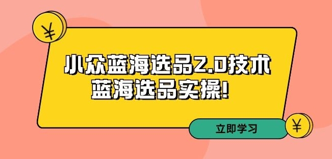 拼多多培训第33期：小众蓝海选品2.0技术-蓝海选品实操！-文强博客