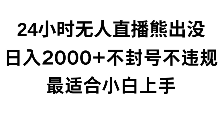 快手24小时无人直播熊出没，不封直播间，不违规，日入2000+，最适合小白上手，保姆式教学【揭秘】-文强博客