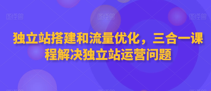 独立站搭建和流量优化，三合一课程解决独立站运营问题-文强博客