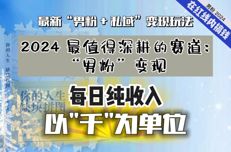 【私域流量最值钱】把“男粉”流量打到手，你便有无数种方法可以轻松变现，每日纯收入以“千”为单位-文强博客