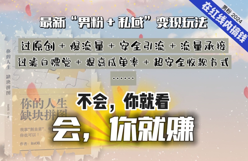 2024，“男粉+私域”还是最耐造、最赚、最轻松、最愉快的变现方式【揭秘】-文强博客