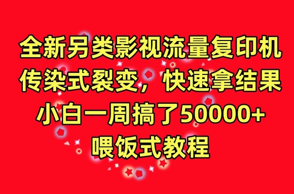 全新另类影视流量复印机，传染式裂变，快速拿结果，小白一周搞了50000+，喂饭式教程【揭秘】-文强博客