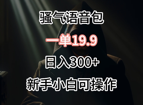 0成本卖骚气语音包，一单19.9.日入300+【揭秘】-文强博客