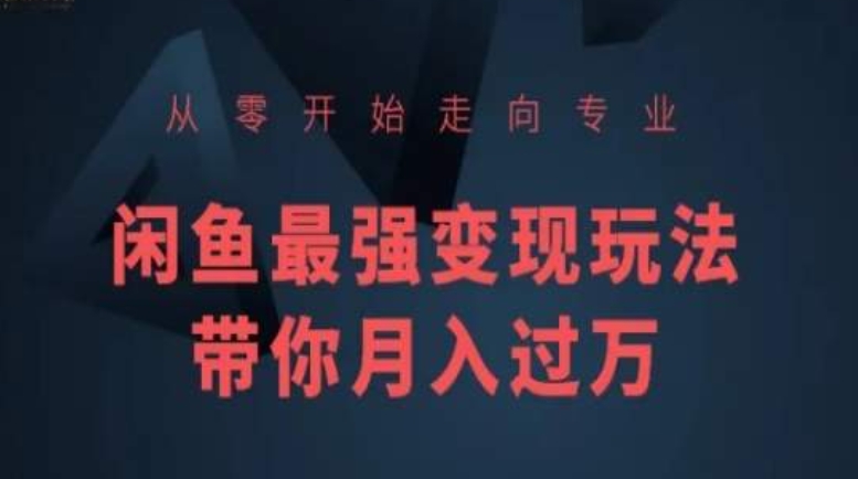 从零开始走向专业，闲鱼最强变现玩法带你月入过万-文强博客