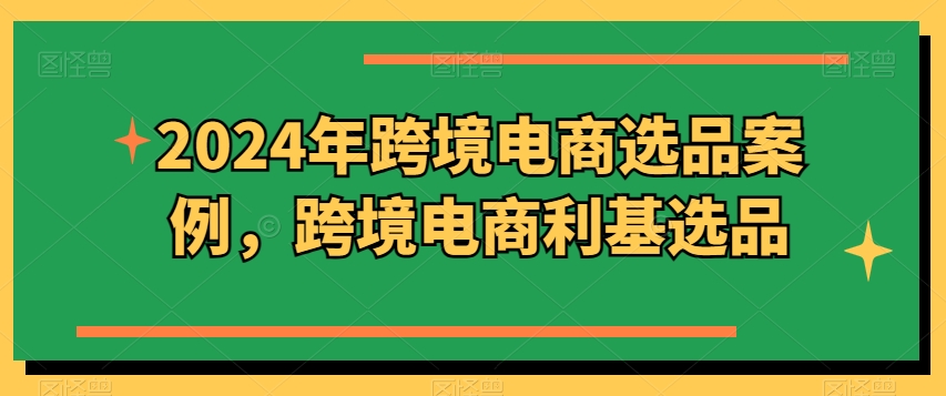 2024年跨境电商选品案例，跨境电商利基选品-文强博客