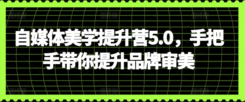 自媒体美学提升营5.0，手把手带你提升品牌审美-文强博客