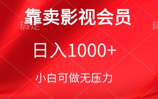 靠卖影视会员，日入1000+，落地保姆级教程，新手可学【揭秘】-文强博客