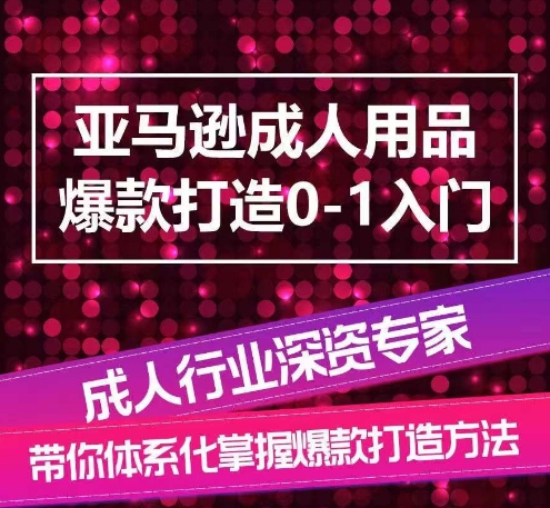 亚马逊成人用品爆款打造0-1入门，系统化讲解亚马逊成人用品爆款打造的流程-文强博客