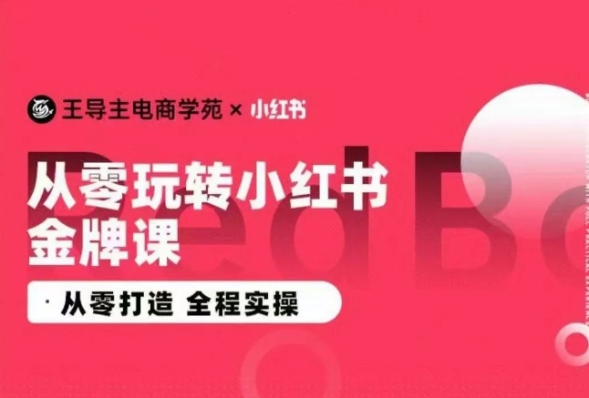 王导主·小红书电商运营实操课，​从零打造  全程实操-文强博客