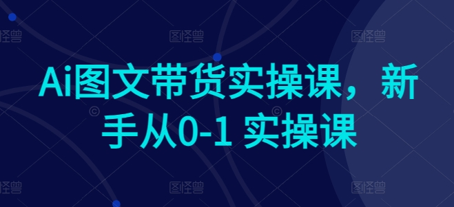 Ai图文带货实操课，新手从0-1 实操课-文强博客