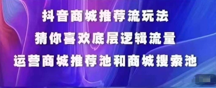 抖音商城运营课程，猜你喜欢入池商城搜索商城推荐人群标签覆盖-文强博客