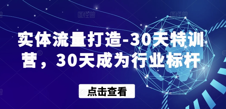 实体流量打造-30天特训营，30天成为行业标杆-文强博客