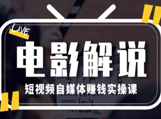 电影解说短视频自媒体赚钱实操课，教你做电影解说短视频，月赚1万-文强博客