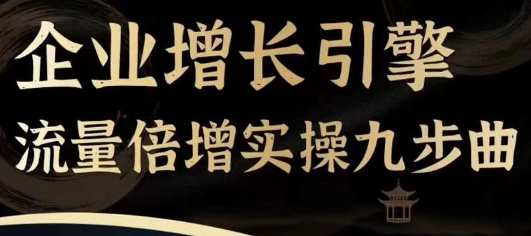 企业增长引擎流量倍增实操九步曲，一套课程帮你找到快速、简单、有效、可复制的获客+变现方式，-文强博客