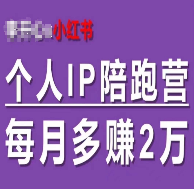 小红书个人IP陪跑营，60天拥有自动转化成交的双渠道个人IP，每月多赚2w-文强博客