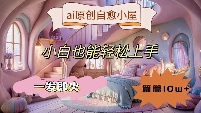 ai原创治愈小屋，小白也能轻松上手，一发即火，篇篇10w+【揭秘】-文强博客