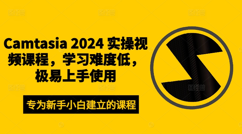 Camtasia 2024 实操视频课程，学习难度低，极易上手使用-文强博客