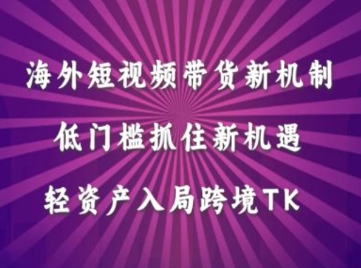 海外短视频Tiktok带货新机制，低门槛抓住新机遇，轻资产入局跨境TK-文强博客