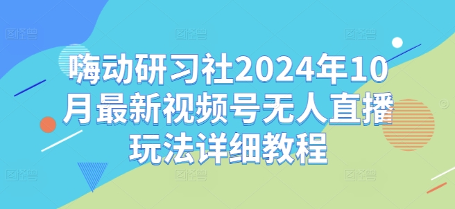 嗨动研习社2024年10月最新视频号无人直播玩法详细教程-文强博客